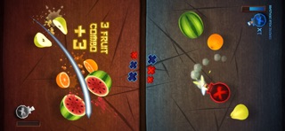 Fruit Ninja Classic+ gameplay, from the App Store
